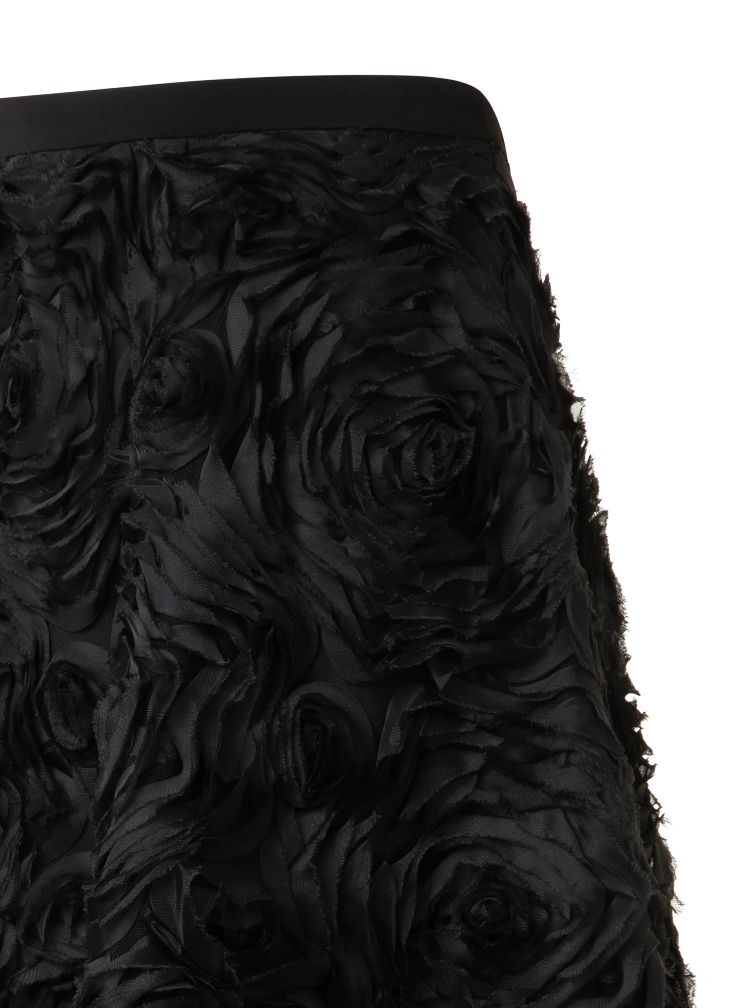 A-Line Midi Skirt with 3D Carnation Embroidery - Image 3