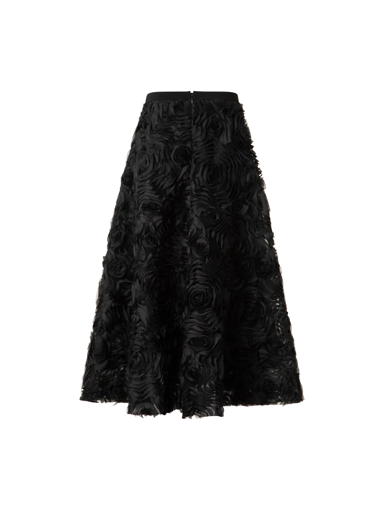 A-Line Midi Skirt with 3D Carnation Embroidery - Image 4