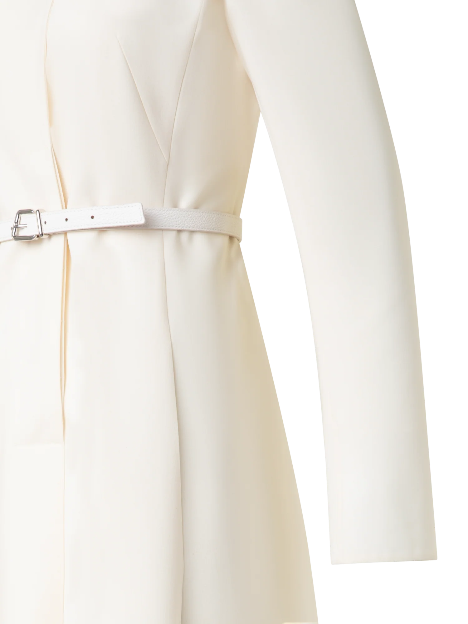 Belted Midi Dress in Wool Double-Face - Image 3