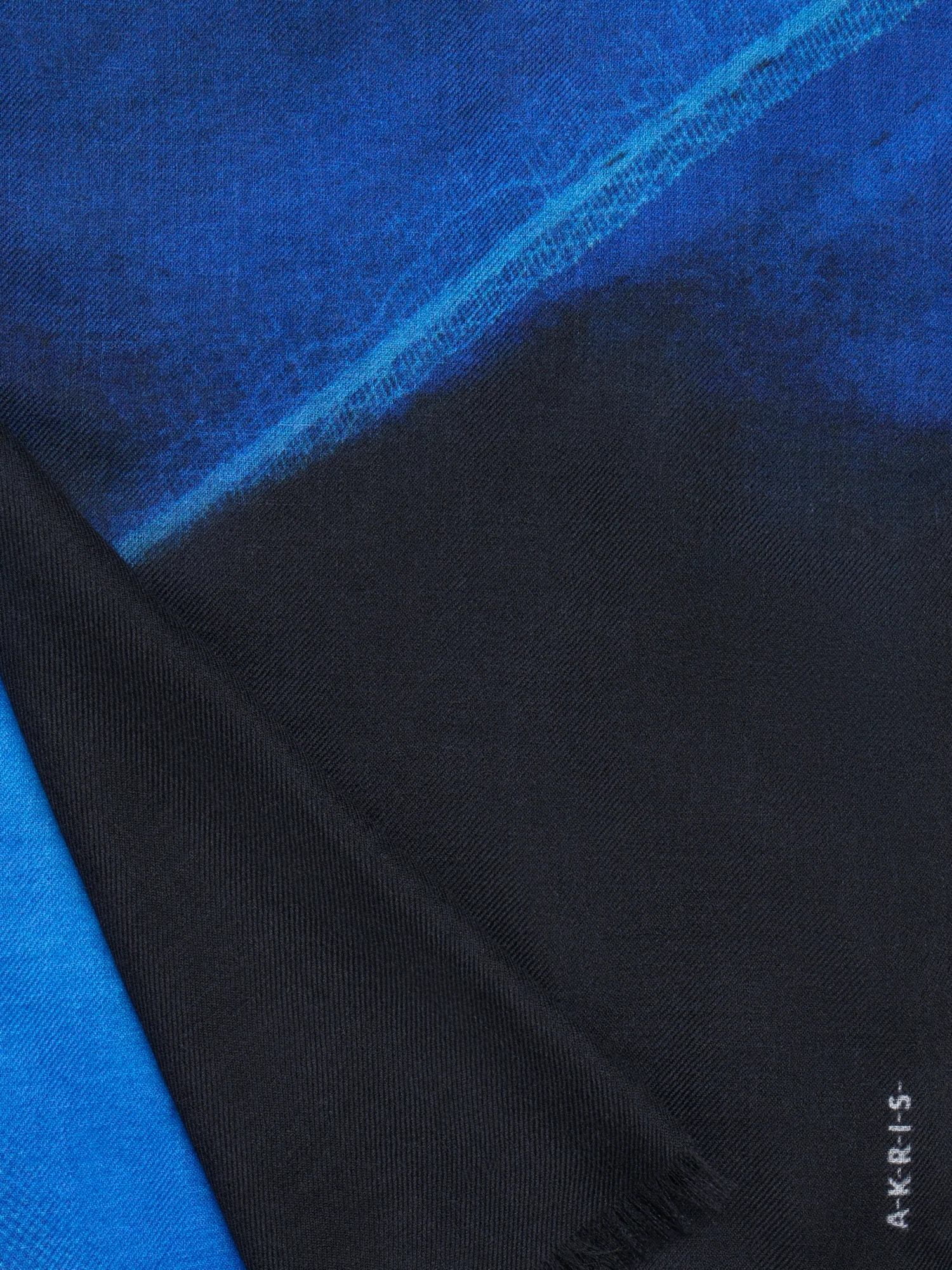 Cashmere Scarf in Alyson's Cyanotype Print - Image 3