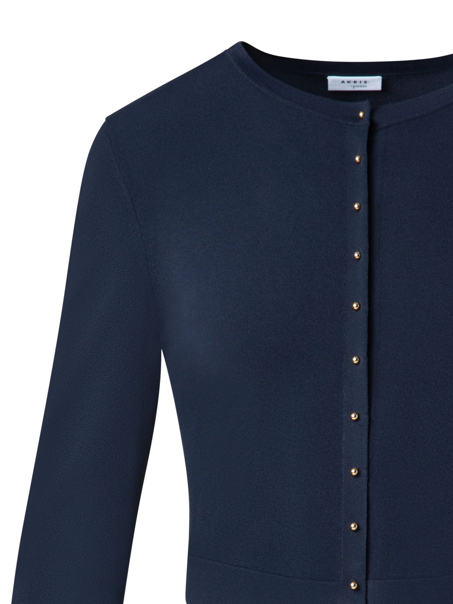 Cropped Cardigan with Gold Buttons - Image 4