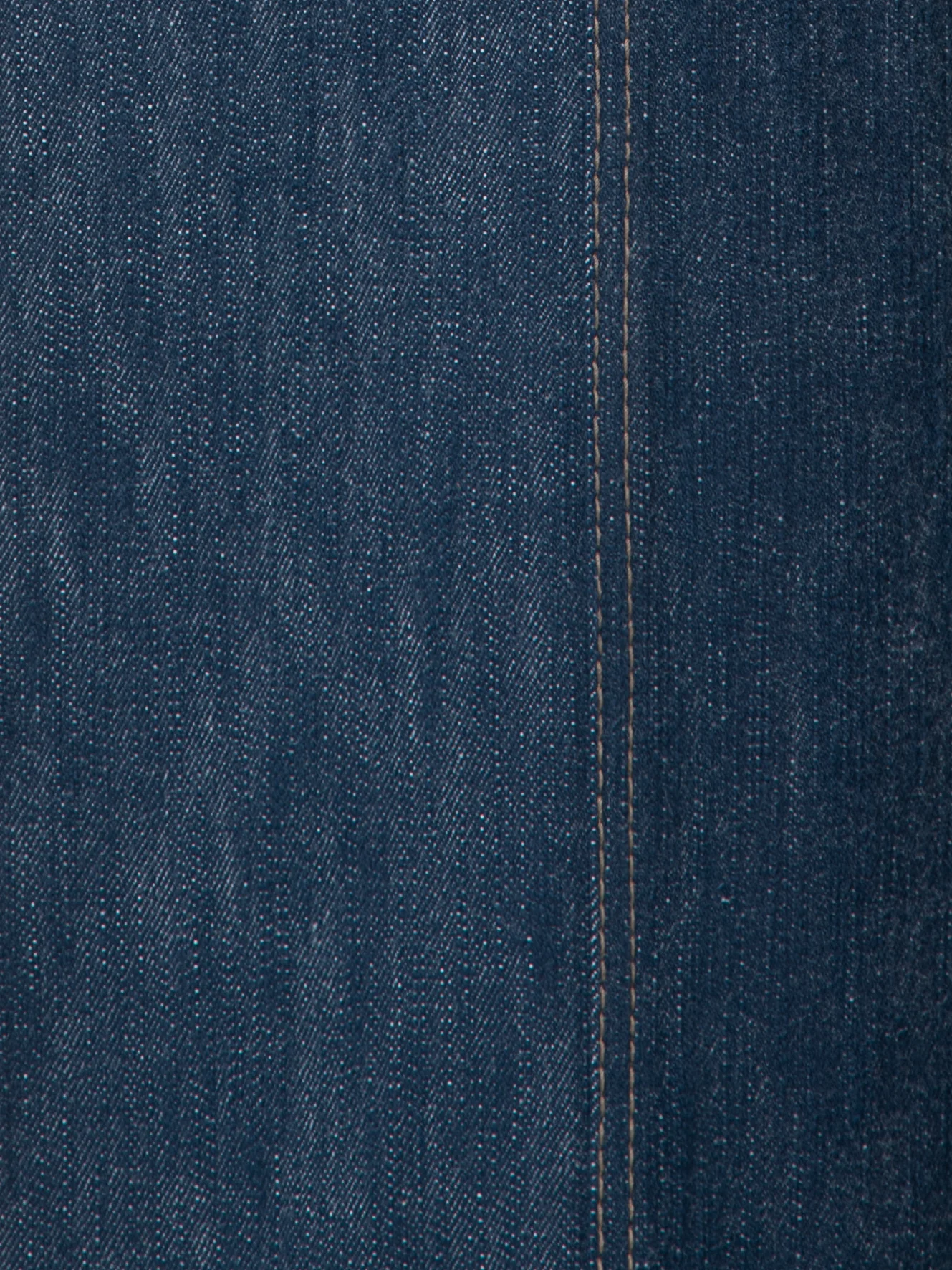 Cropped Wide Cotton Wool Denim Pants - Image 6
