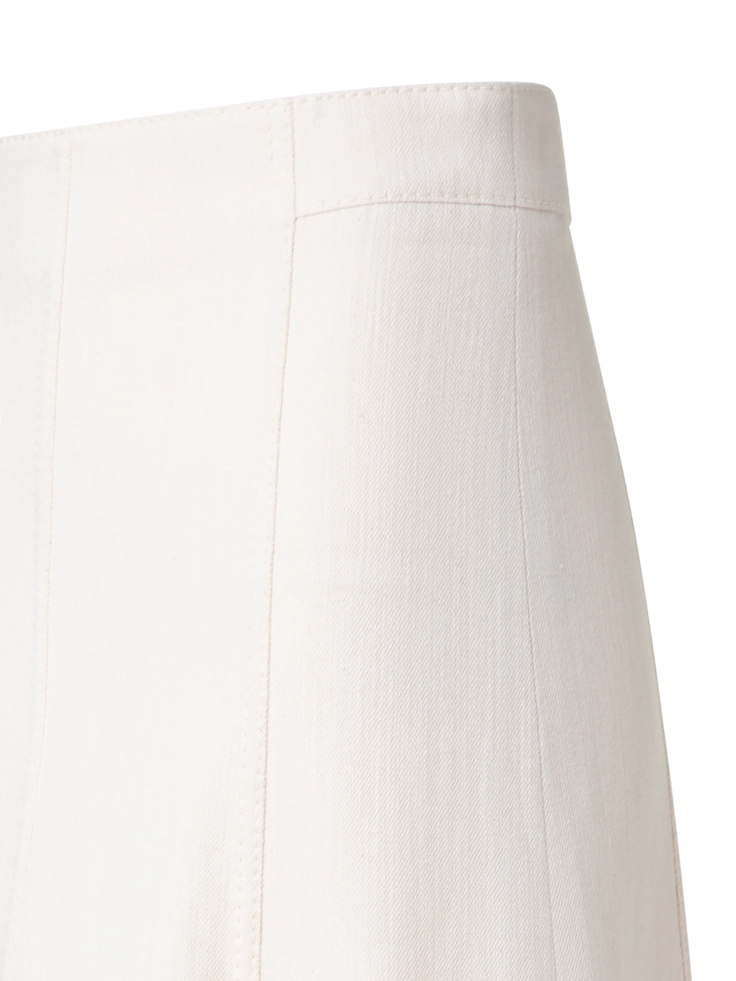 Denim Midi Skirt with Fringes - Image 3
