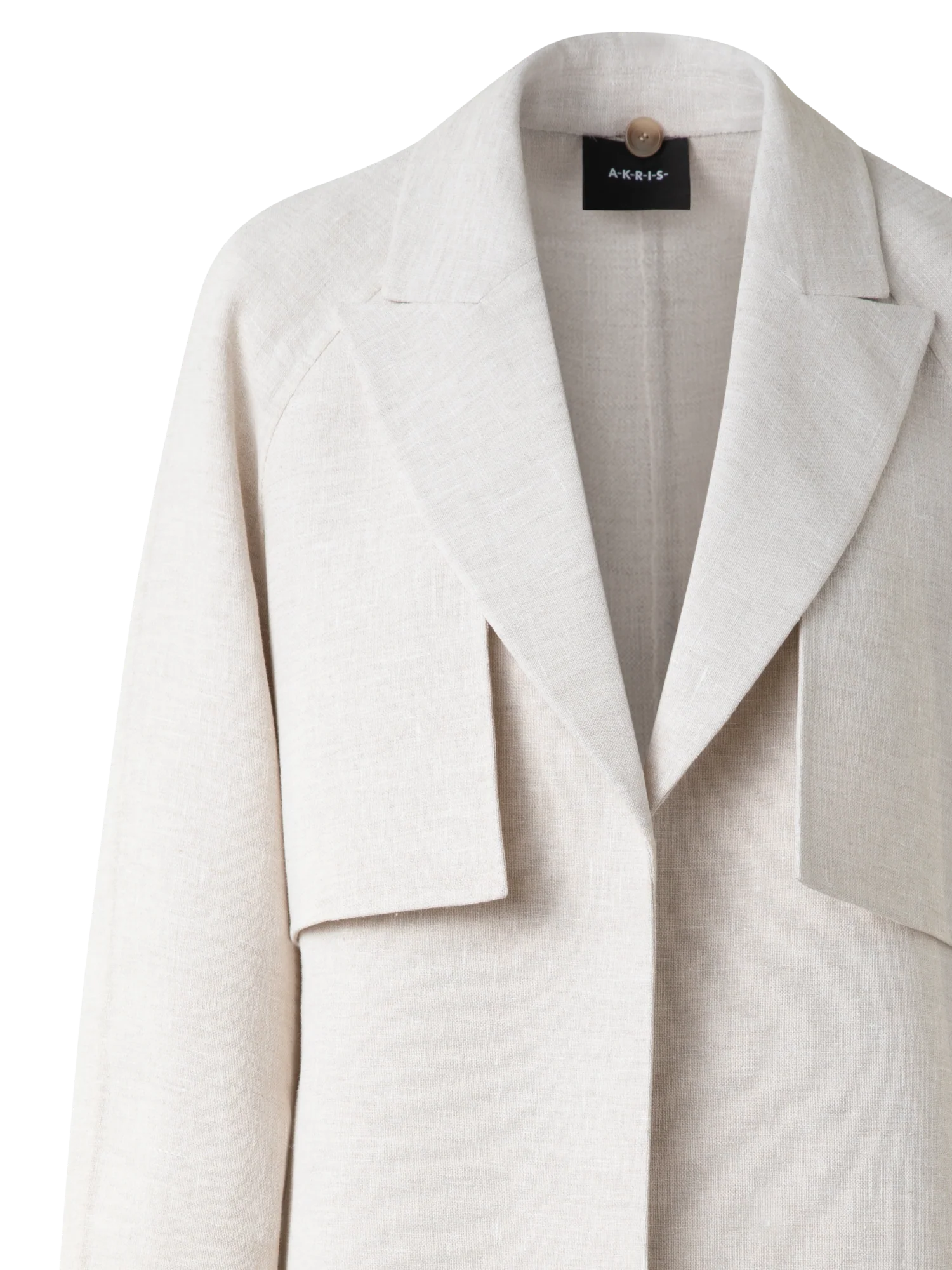 Duo Coat - Vest and Bolero in Linen Double-Face - Image 4