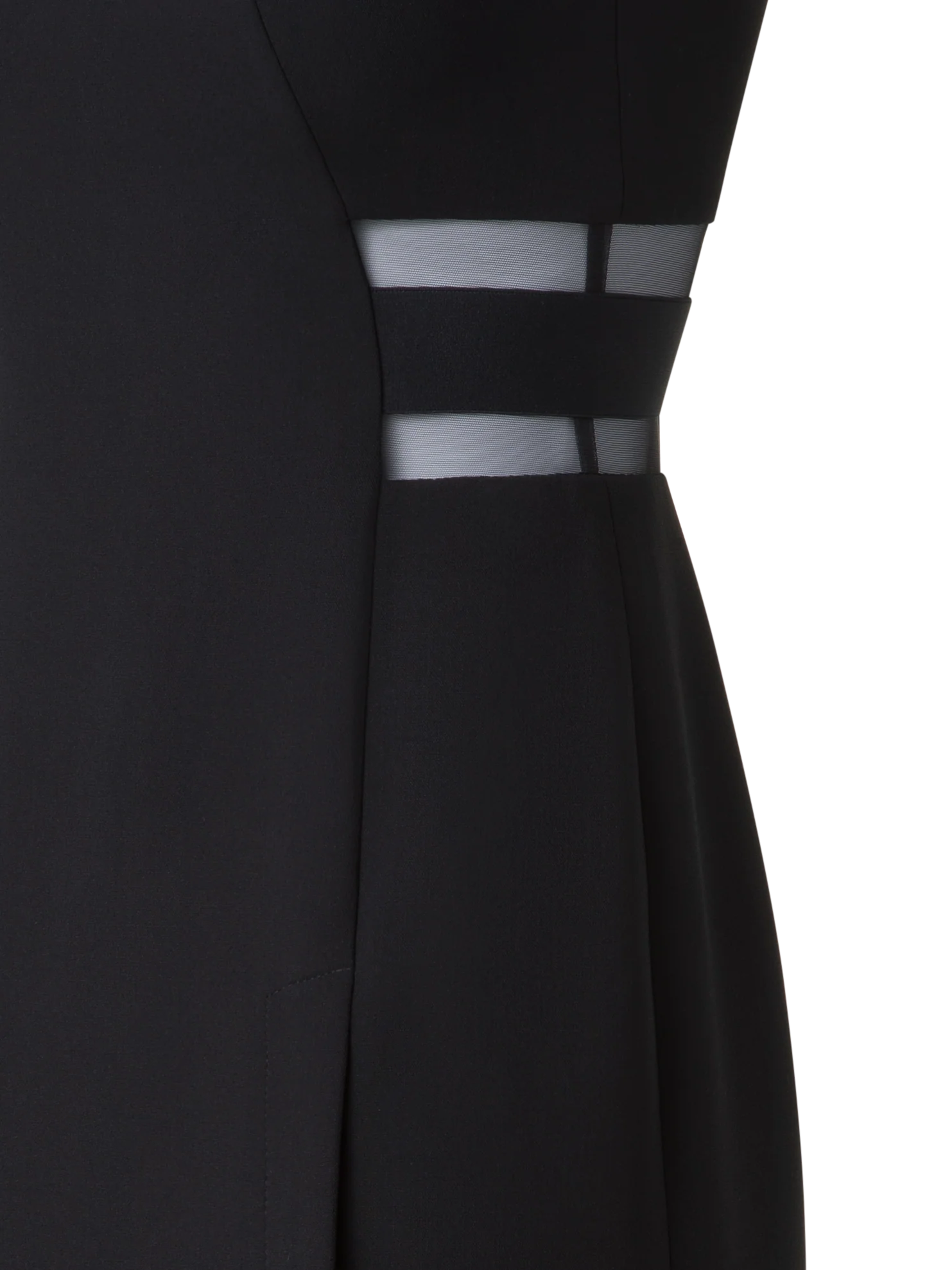 Evening Sheath Dress with Tulle Waist Inset - Image 3