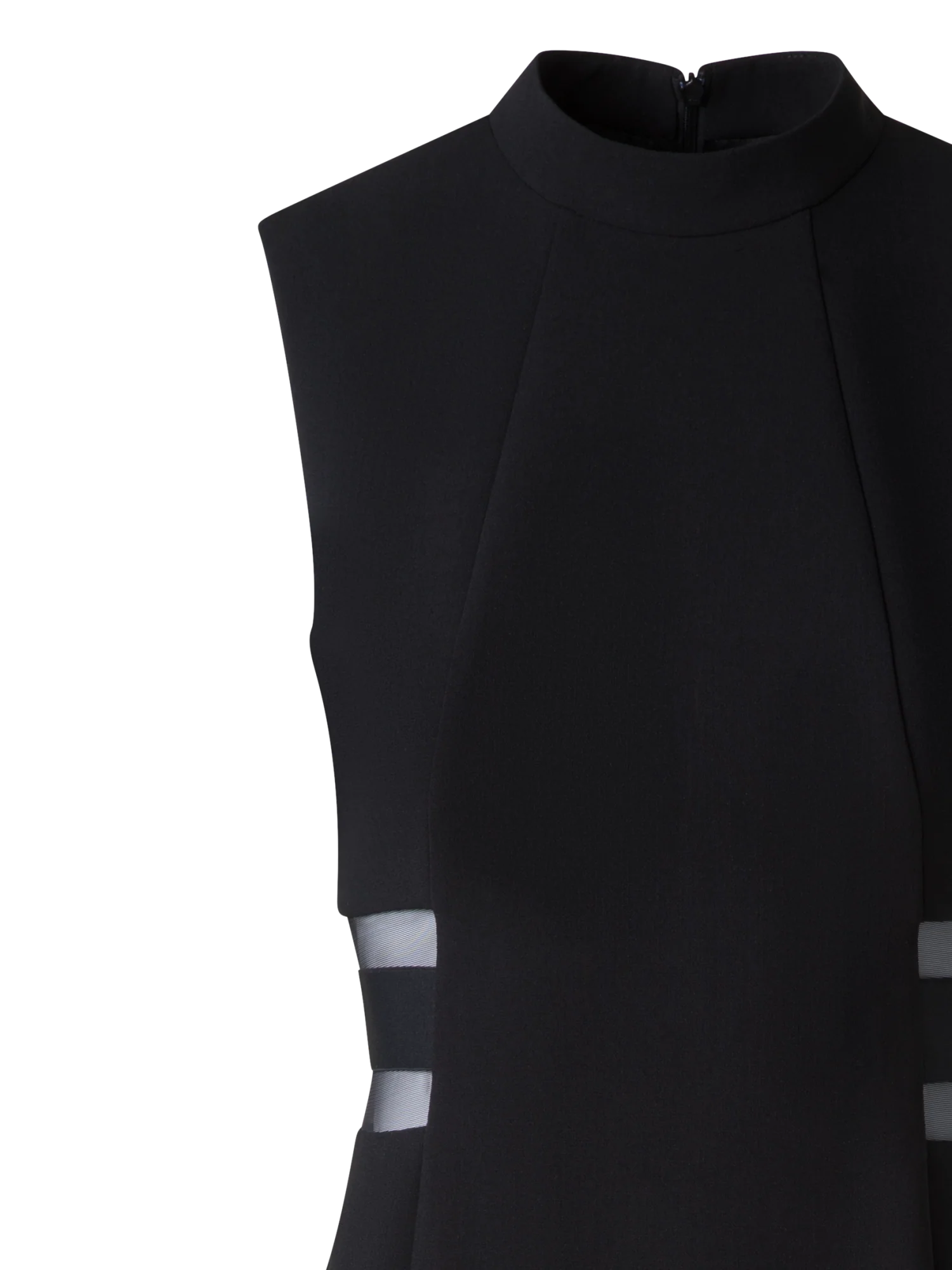 Evening Sheath Dress with Tulle Waist Inset - Image 5