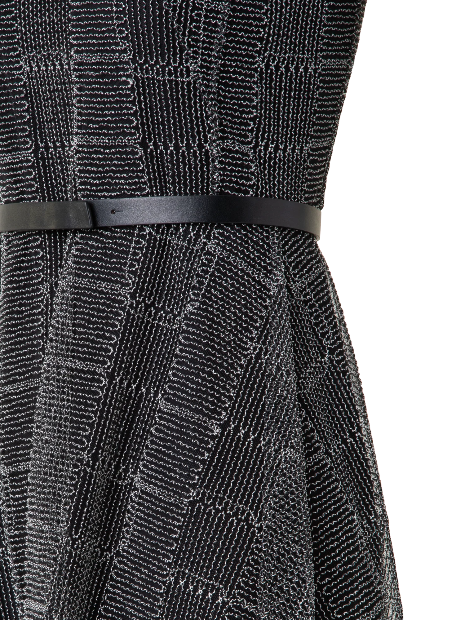 Fit and Flare Squares on Tulle Midi Dress - Image 3