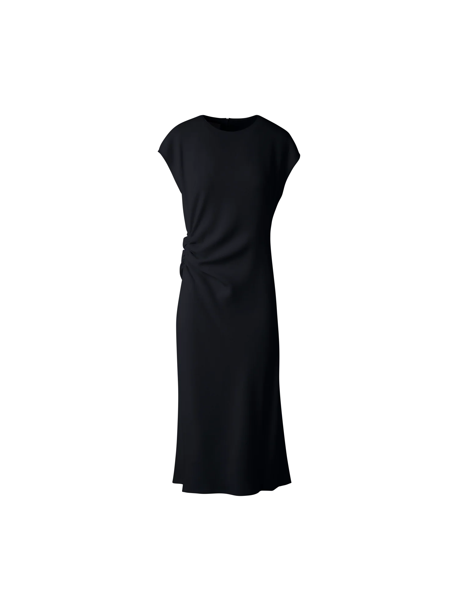 Fitted Midi Dress with Detachable Bow - Image 5