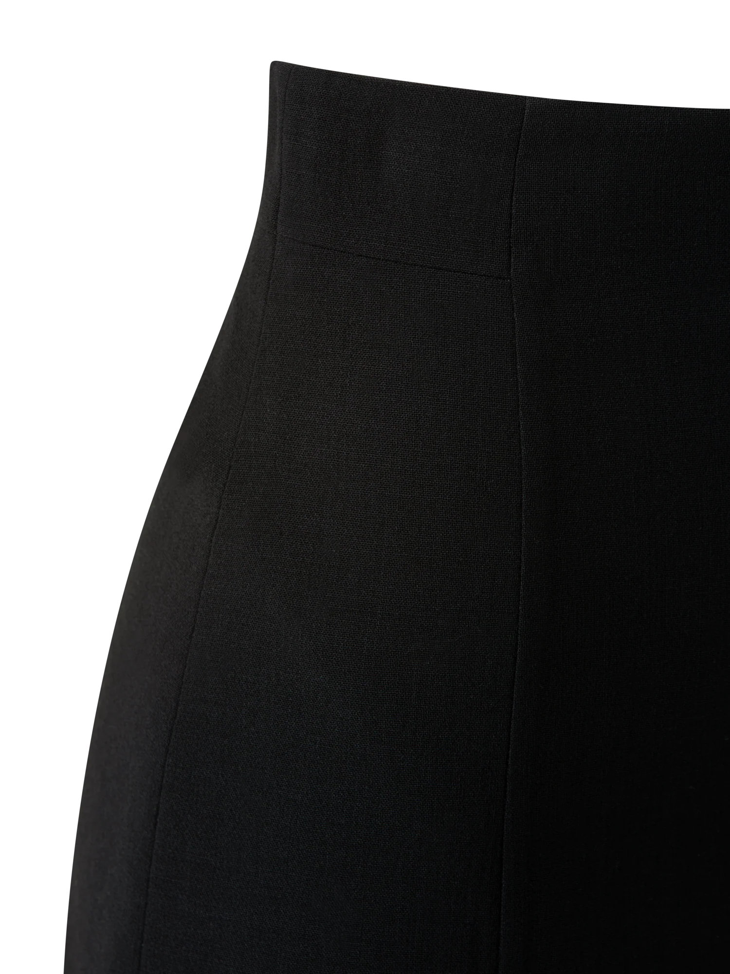 Wool Double-Face Pencil Skirt with Slits - Image 3