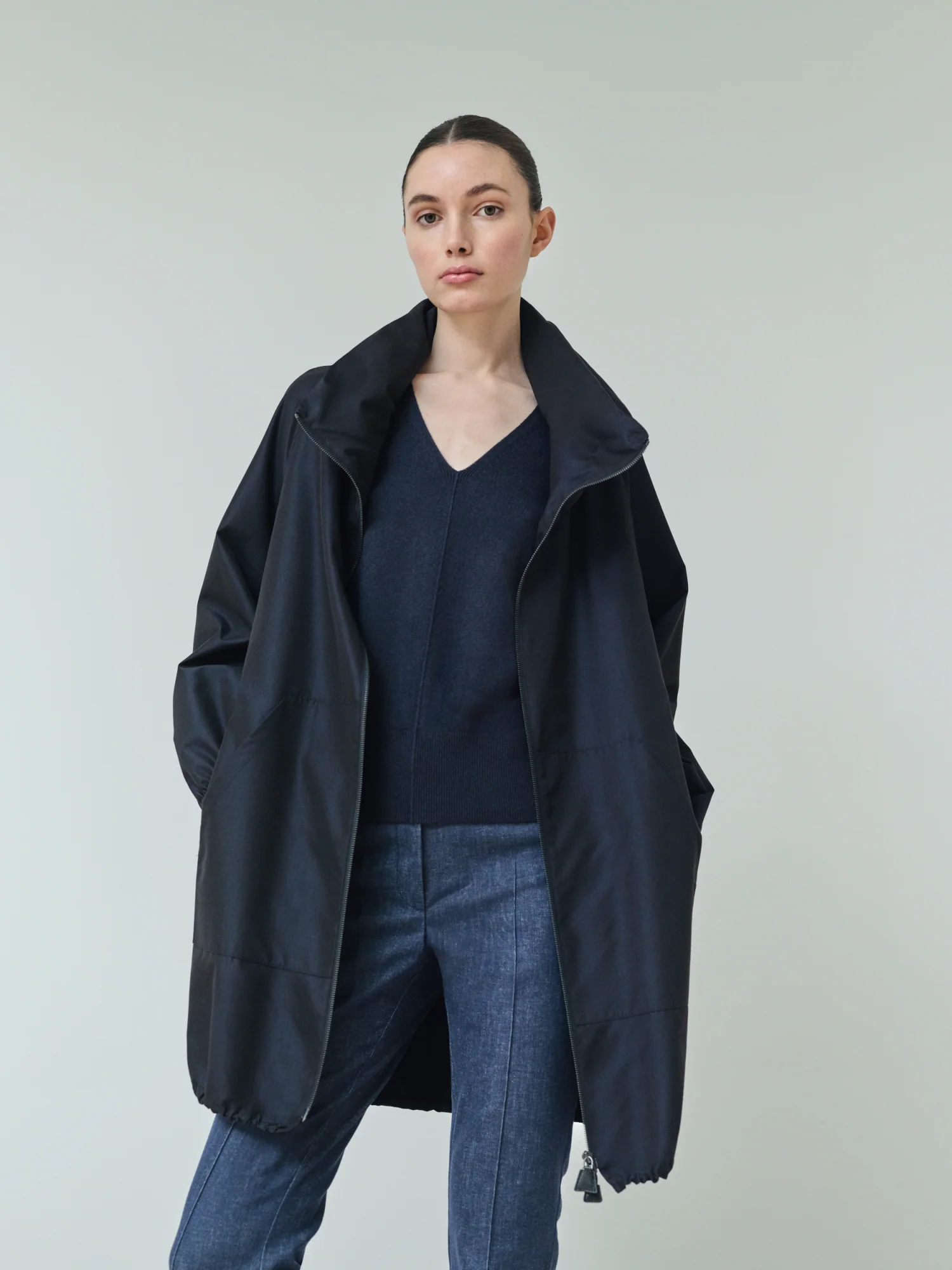 Water-Repellent Silk Taffeta Parka - Image 5