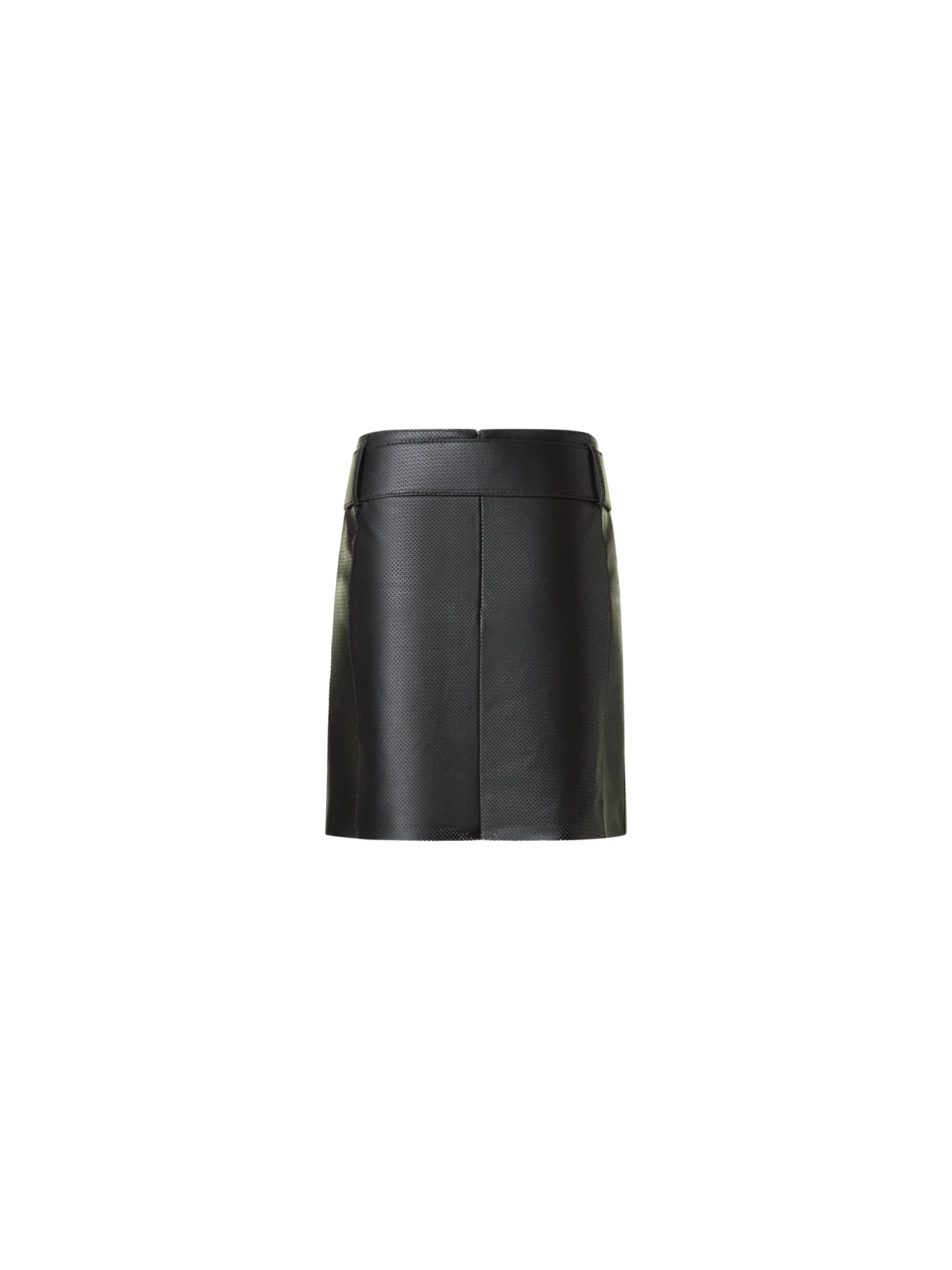 Low Waist Belted Leather Mini Skirt - Image 6