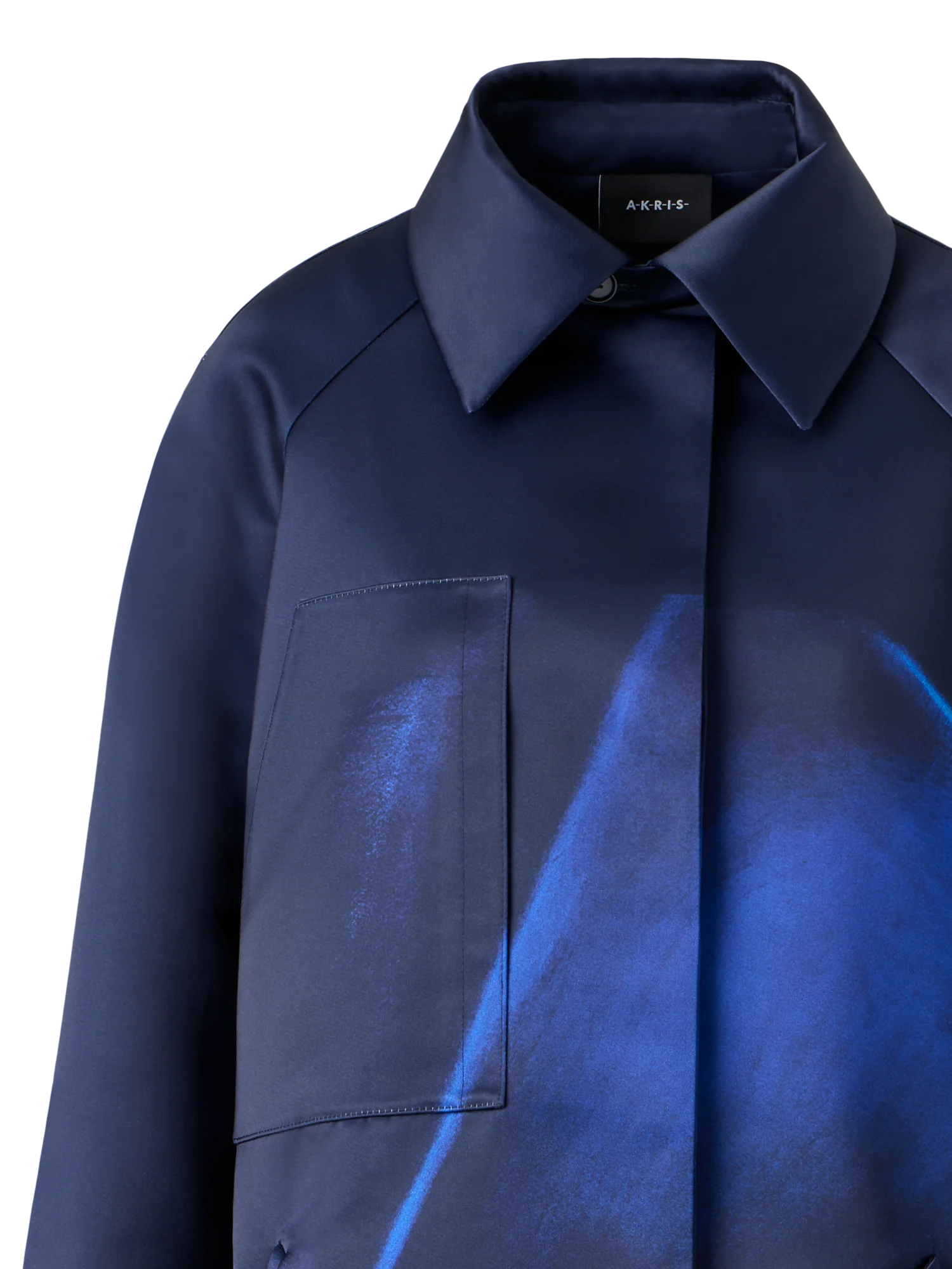 Oversized Coat in Alyson's Cyanotype Print - Image 3
