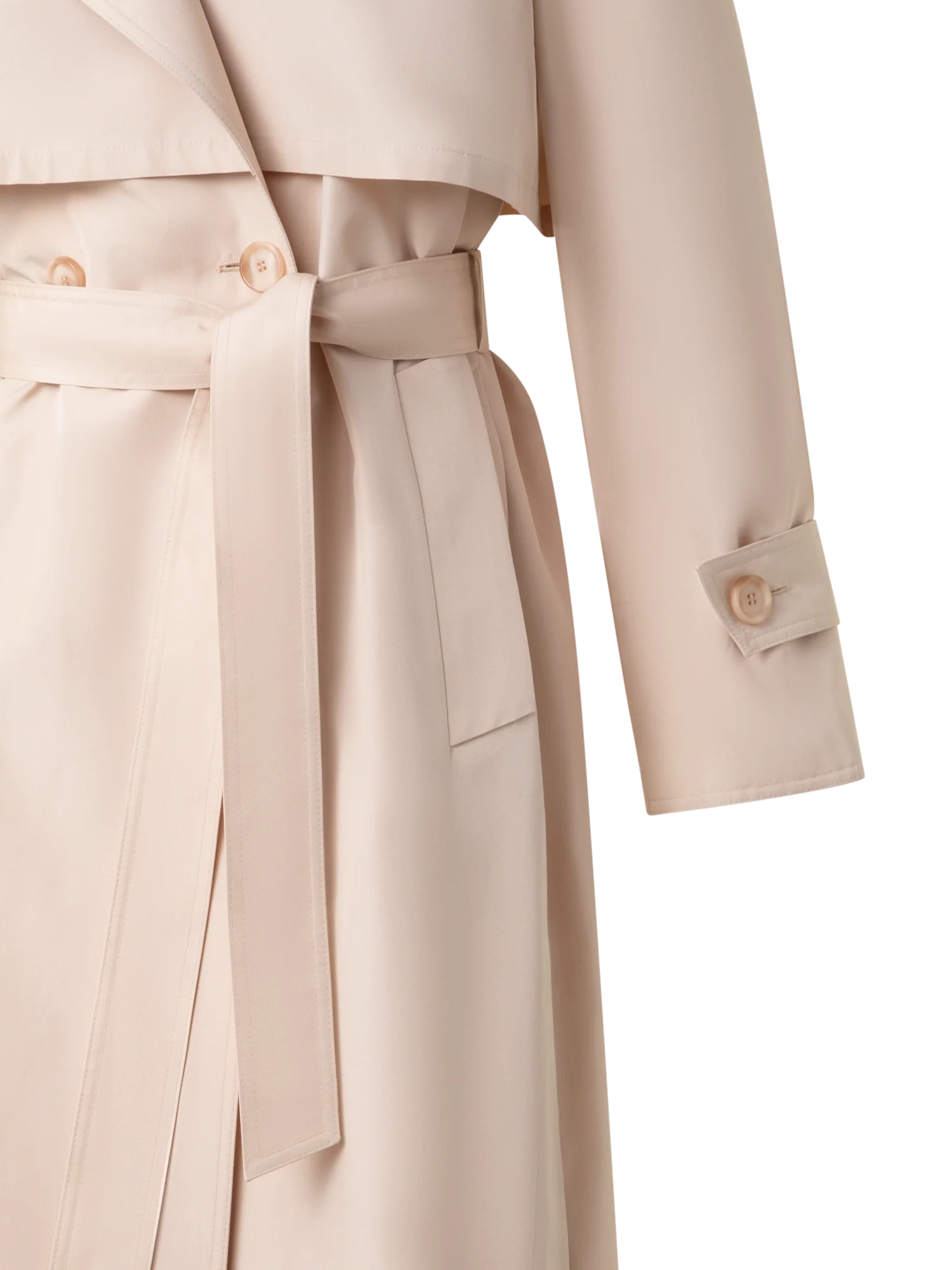 Oversized Trench Coat in Silk Taffeta - Image 3