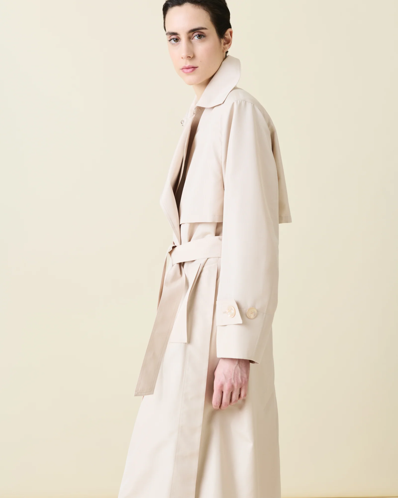 Oversized Trench Coat in Silk Taffeta - Image 5