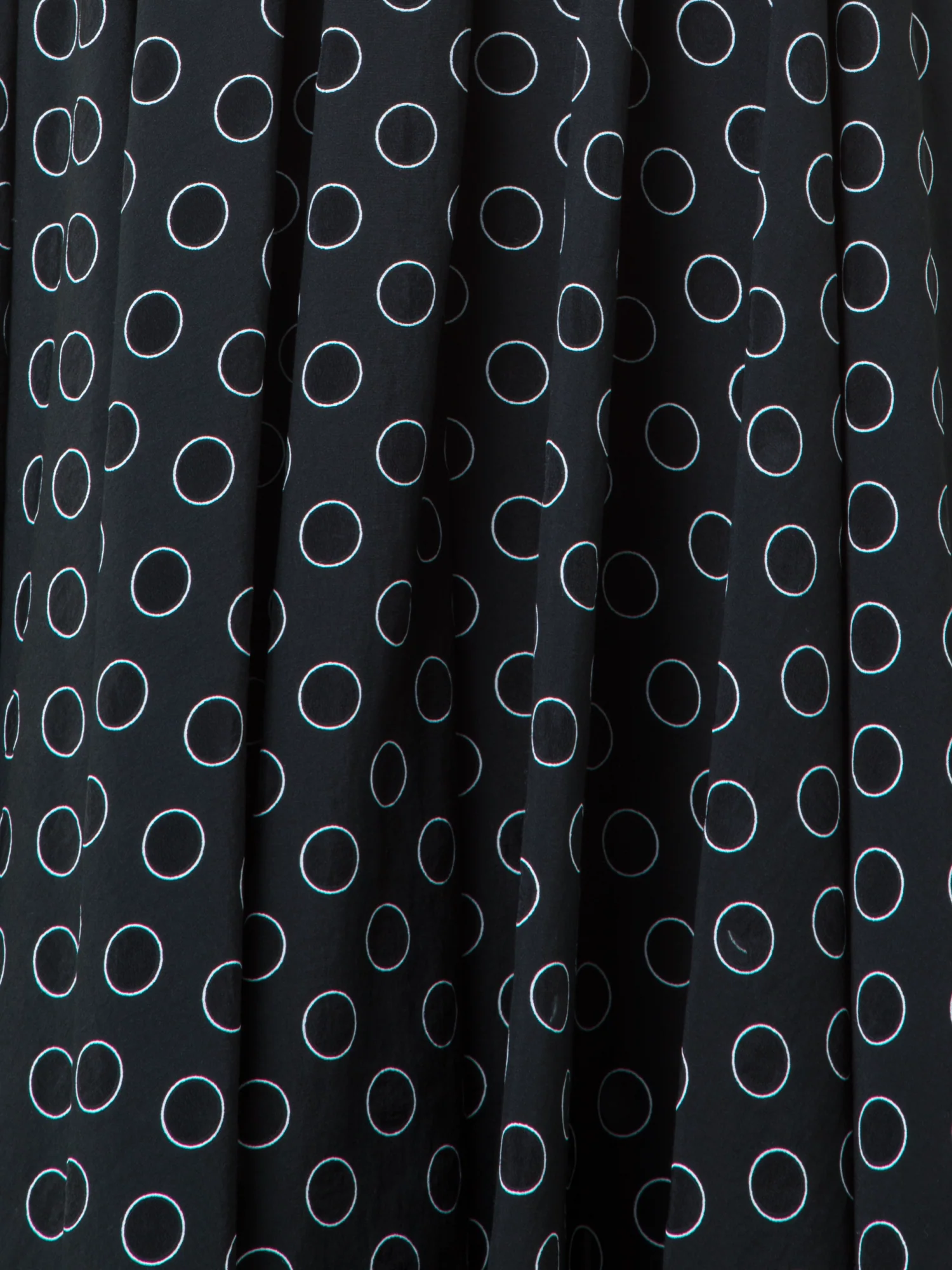 Pleated Midi Skirt in Polka Dot Organzino - Image 6