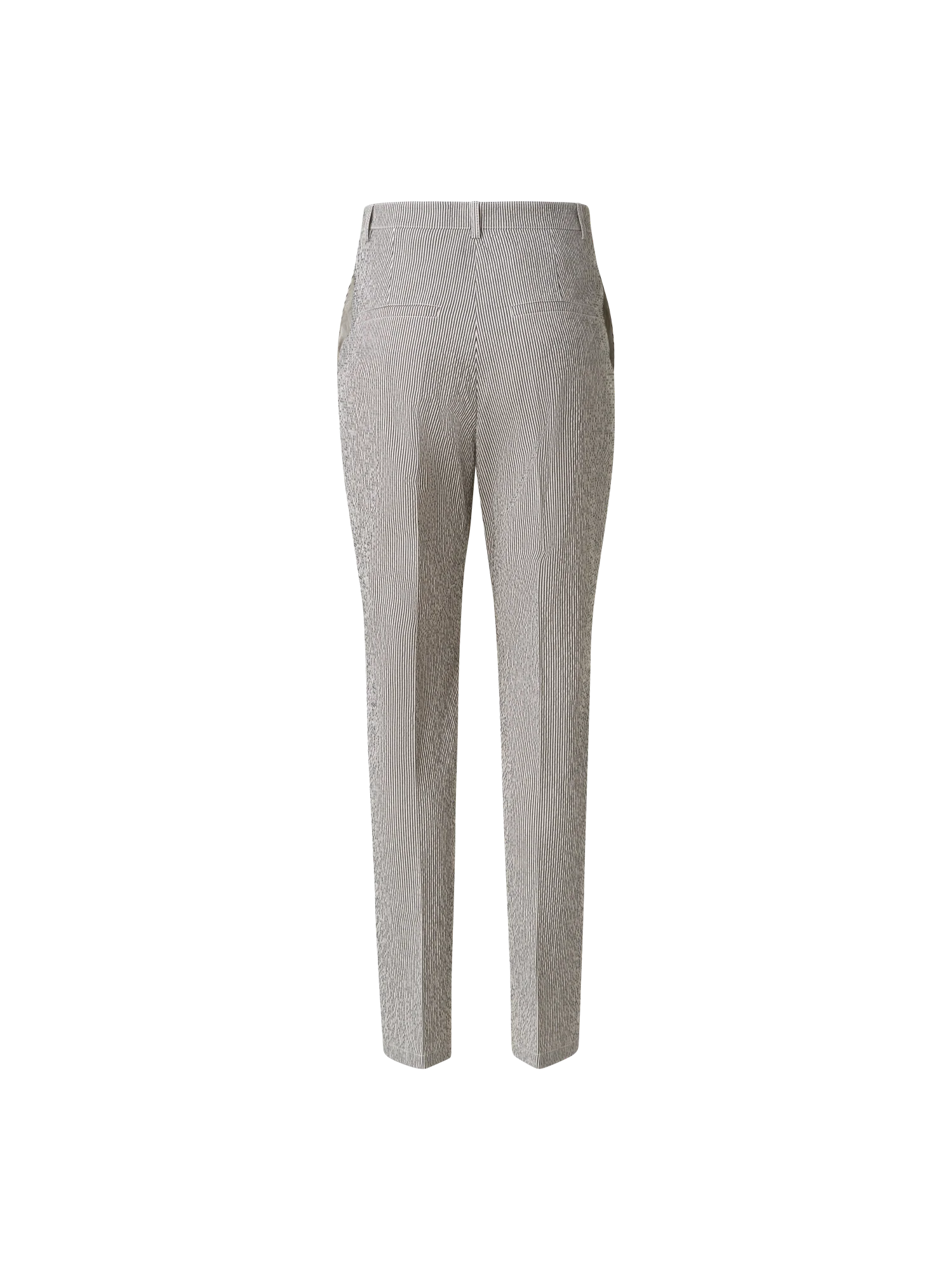 Tapered Pants in Striped Cotton Seersucker - Image 3