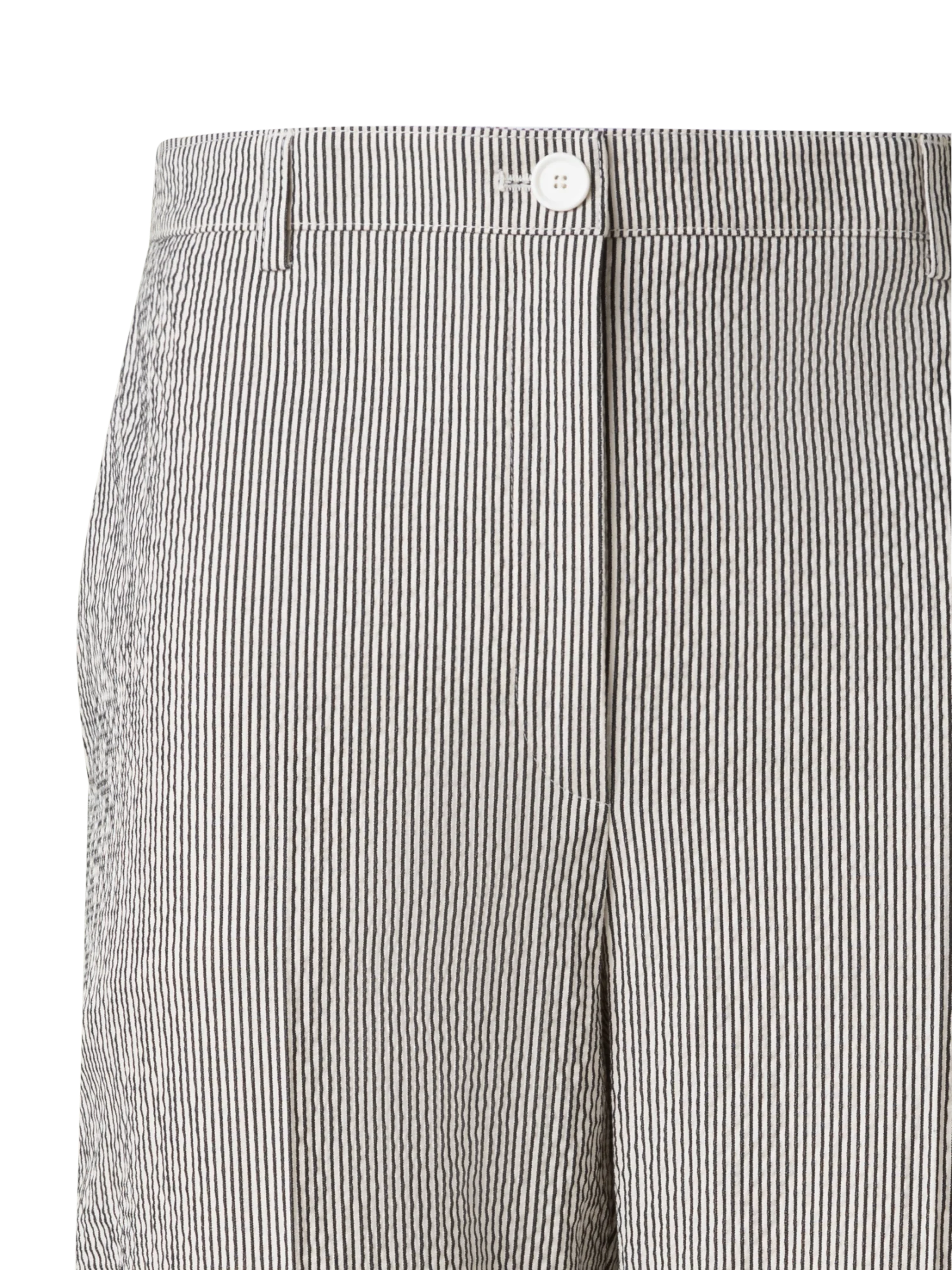 Tapered Pants in Striped Cotton Seersucker - Image 4