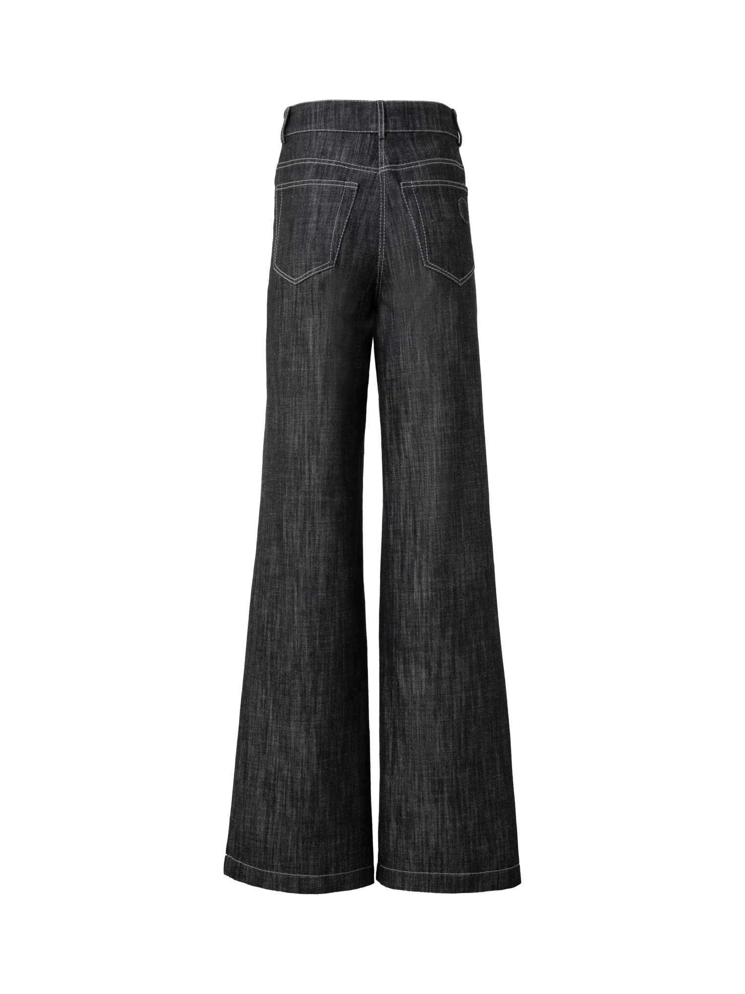 Wide Cotton Denim Pants - Image 4