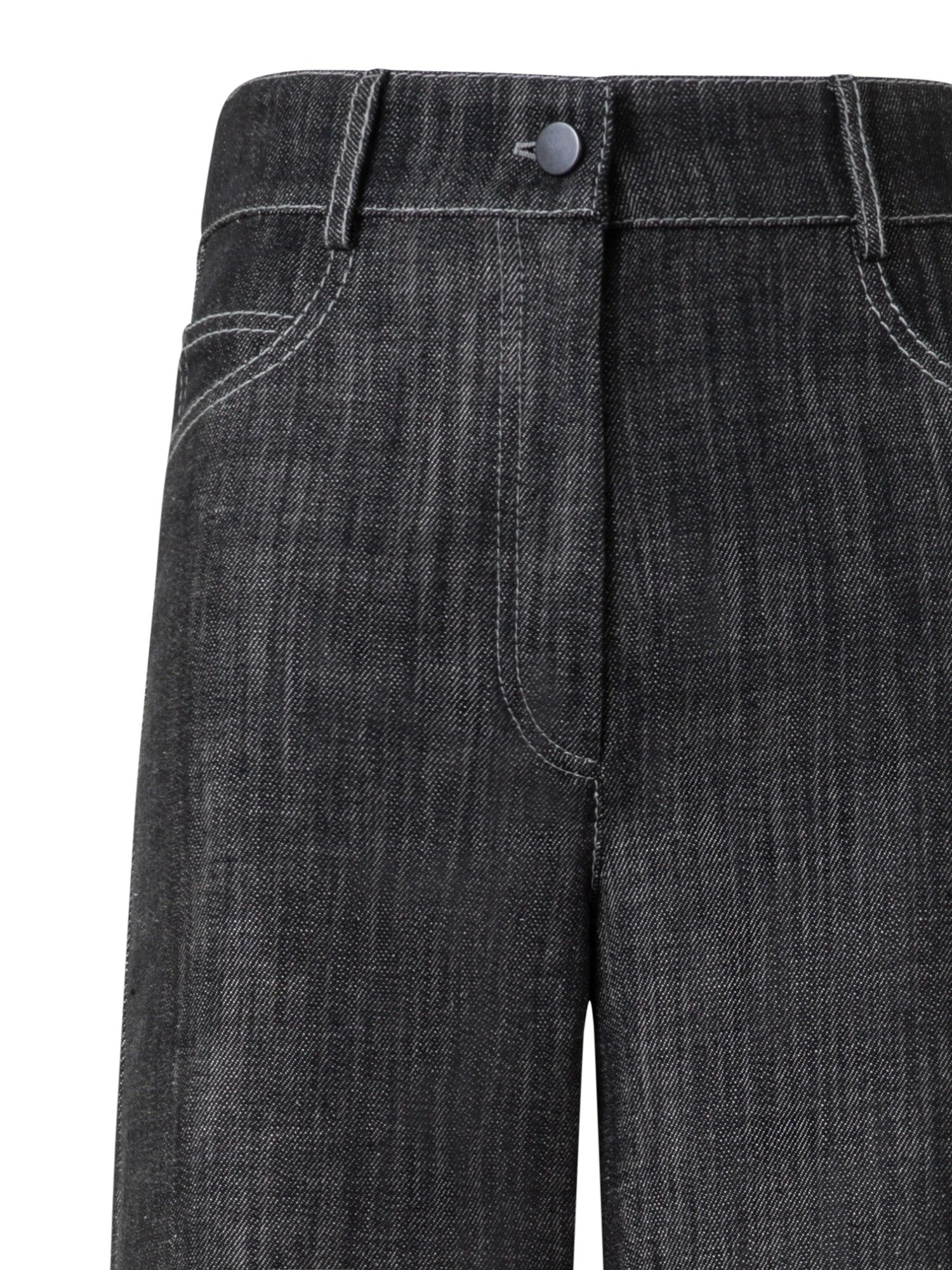 Wide Cotton Denim Pants - Image 5