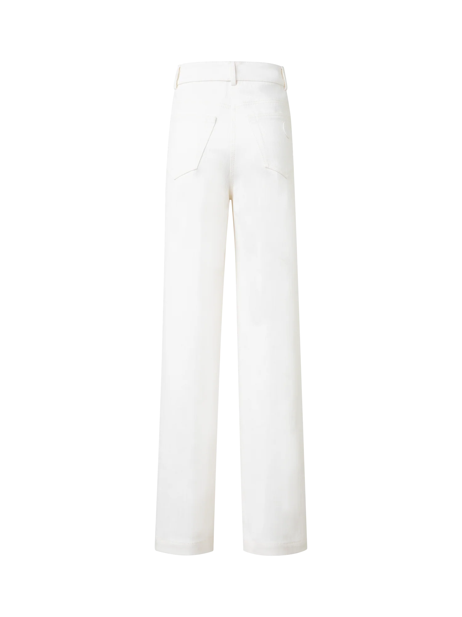 Wide Cotton Denim Stretch Pants - Image 4