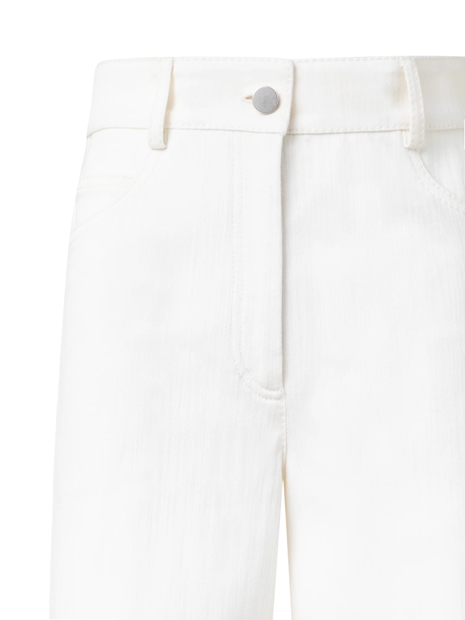Wide Cotton Denim Stretch Pants - Image 5