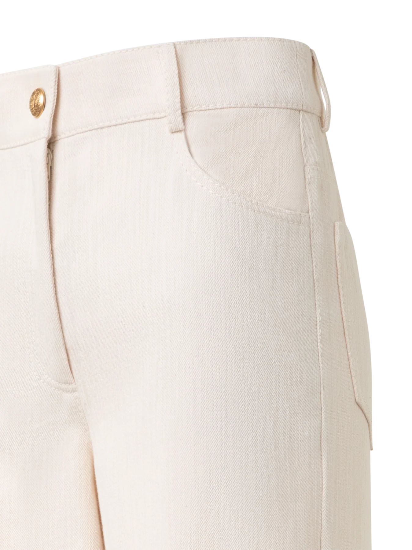 Wide Cotton Wool Denim Pants - Image 3
