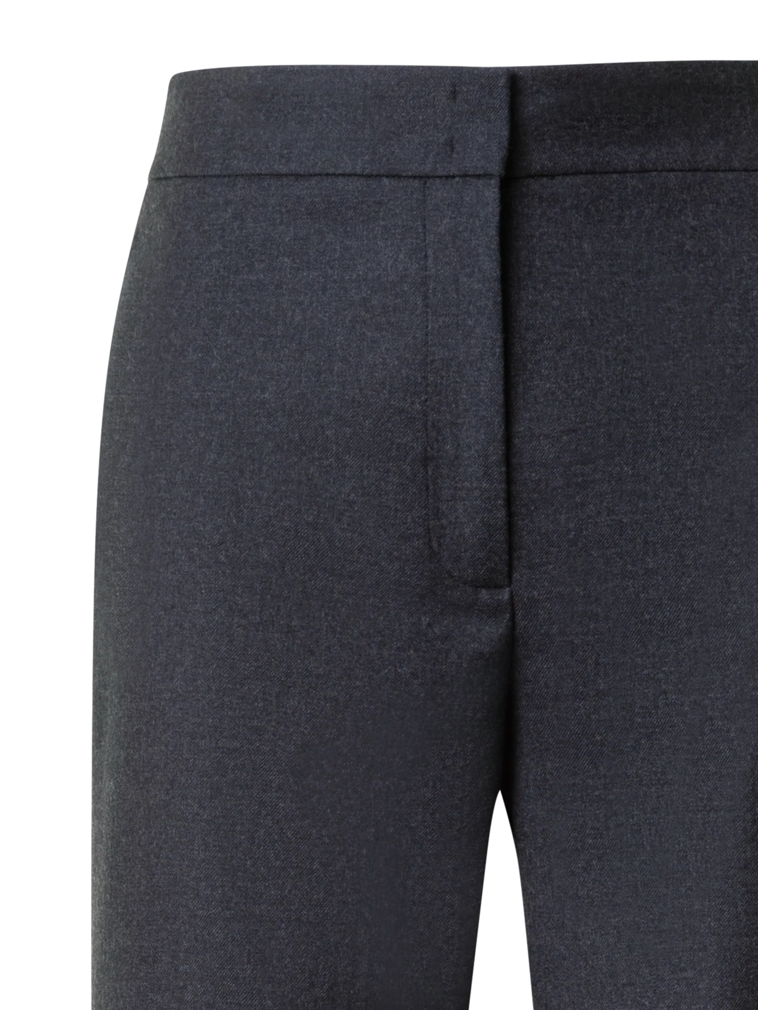 Wide Straight Flannel Pants with Elastic Waist - Image 3