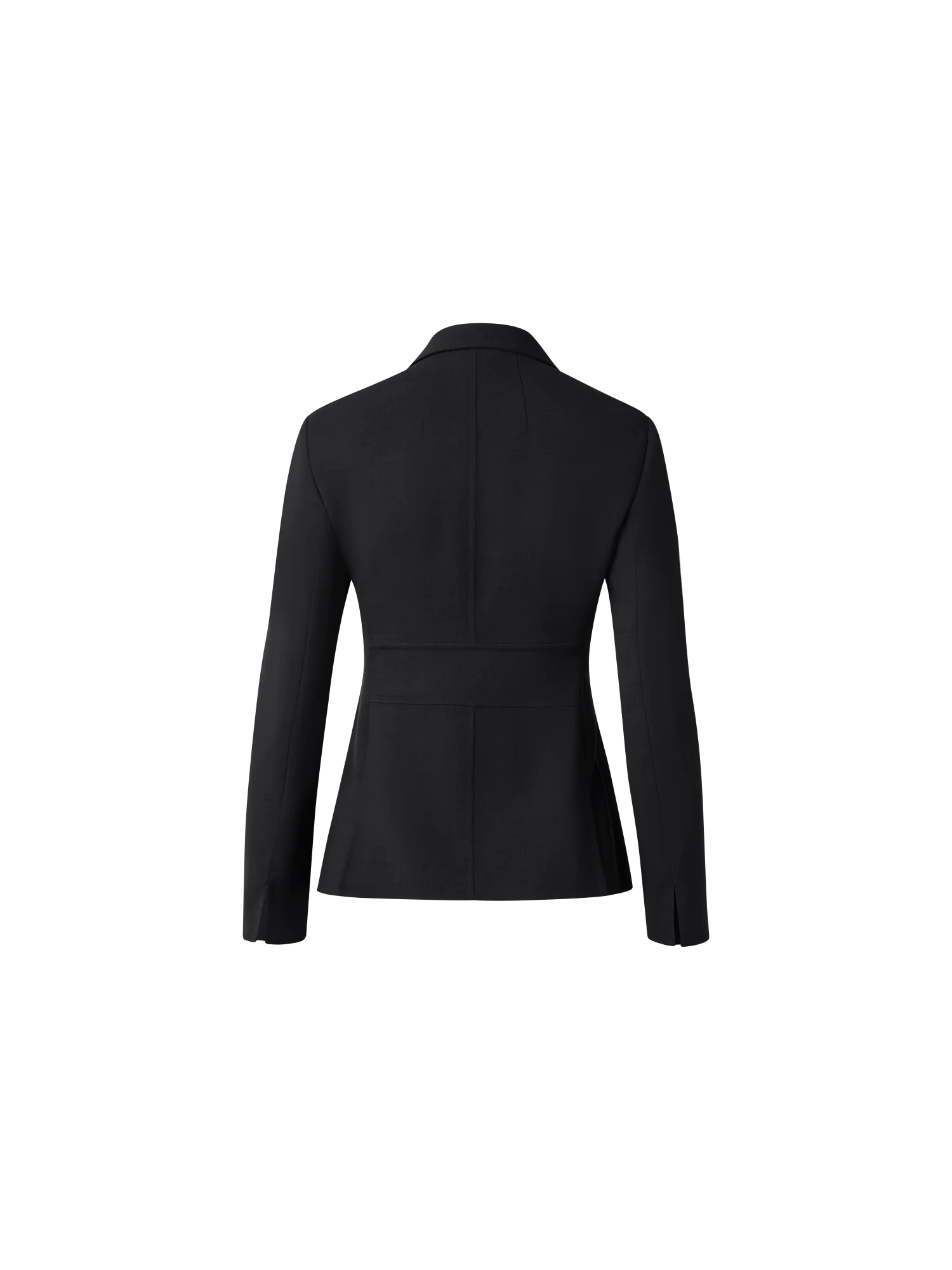 Wool Double-Face Blazer with Leather Collar - Image 4