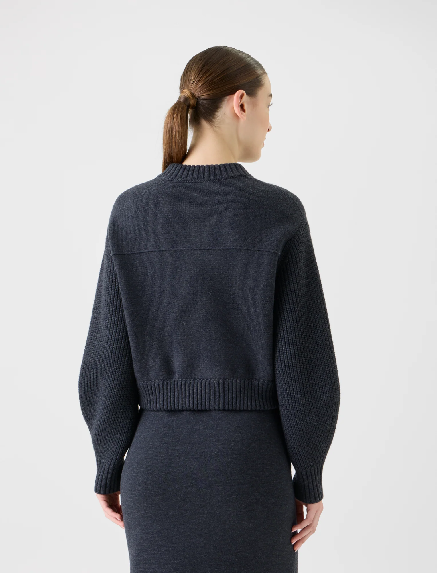 Wool Milano Knit Bomber Jacket - Image 6